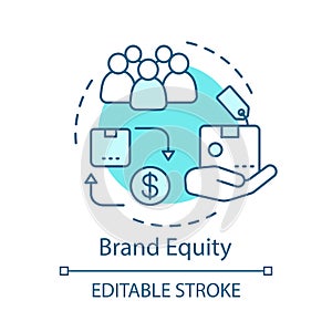 Brand equity concept icon