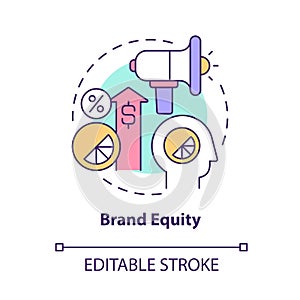 Brand equity concept icon