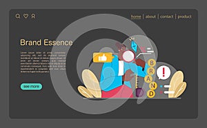 Brand Essence concept. Flat vector