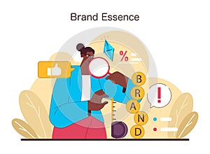 Brand Essence concept. Flat vector illustration