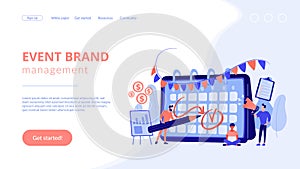 Brand event concept landing page