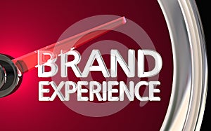 Brand Experience Speedometer Customer Satisfaction 3d Illustration