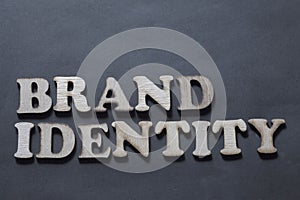 Brand Identity. Business Marketing Words Typography Concept