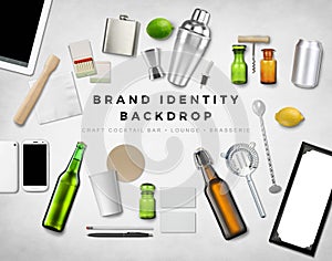 BRAND IDENTITY MOCKUP GRAPHIC BACKGROUND HERO IMAGE HEADER