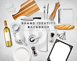 BRAND IDENTITY MOCKUP GRAPHIC BACKGROUND HERO IMAGE HEADER