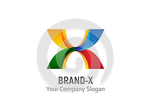 Brand X logo template vector