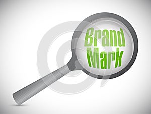 Brand mark magnify illustration design