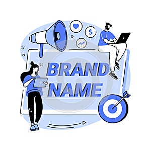 Brand name abstract concept vector illustration.