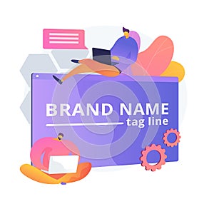 Brand name innovation vector concept metaphor