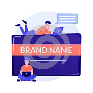 Brand name innovation vector concept metaphor