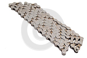 Clean bicycle transmission chain photo