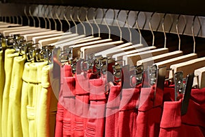 Brand new interior of cloth store