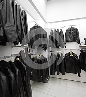 Brand new interior of fur store