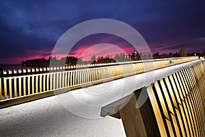The brand new pedestrian bridge in Joensuu, Finland photo