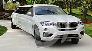 Brand new Premium luxury VIP BMW european limousine for exclusive clients, actors, models, Hollywood actress luxurious car