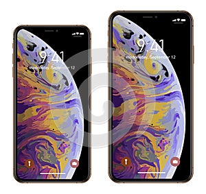 Brand new realistic mobile phone smartphone in Apple iPhone XS Max