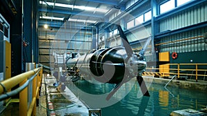Brand new tidal energy technology being tested in a controlled lab environment showcasing the fruits of endless hours of