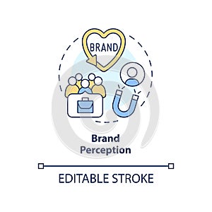 Brand perception concept icon