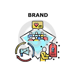 Brand Promotion Vector Concept Color Illustration