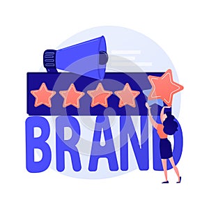 Brand reputation abstract concept vector illustration.