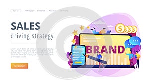 Brand reputation concept landing page