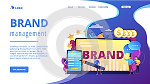 Brand reputation concept landing page
