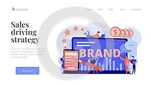 Brand reputation concept landing page