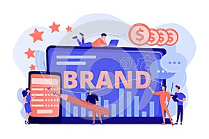 Brand reputation concept vector illustration