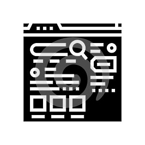brand serp seo glyph icon vector illustration