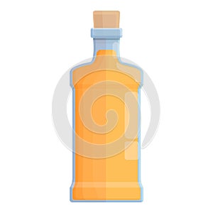 Brand tequila bottle icon cartoon vector. Lemon drink