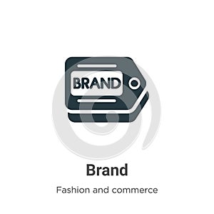 Brand vector icon on white background. Flat vector brand icon symbol sign from modern fashion and commerce collection for mobile