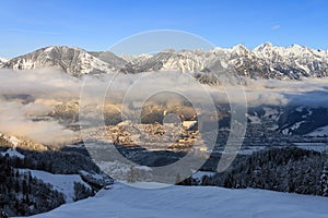 Brand in Vorarlberg Austria in winter