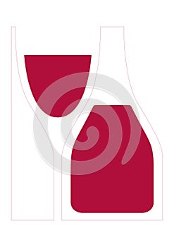 Brand for Winery and glass photo