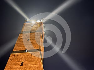 Brandaris Lighthouse shining a light
