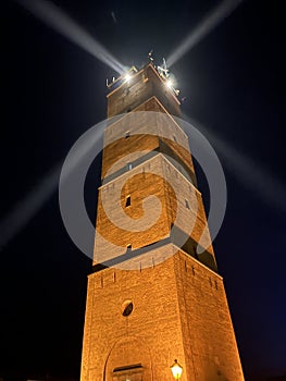 Brandaris Lighthouse shining a light