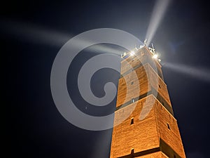 Brandaris Lighthouse shining a light