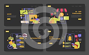 Branded App. Flat Vector Illustration