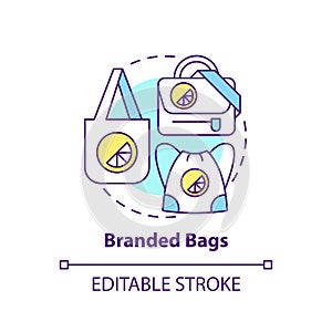 Branded bags concept icon