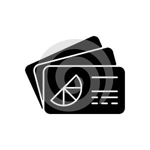 Branded business card black glyph icon