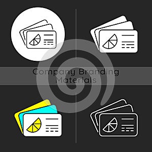 Branded business card dark theme icon