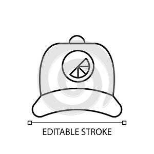 Branded cap linear icon