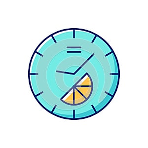 Branded clock RGB color icon