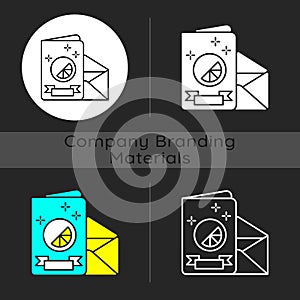 Branded holiday cards dark theme icon