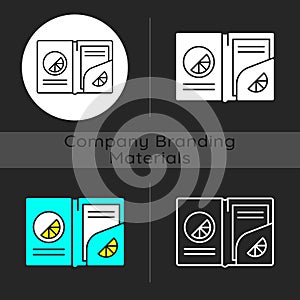 Branded paper folder dark theme icon
