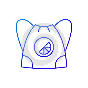 Branded sling bag gradient linear vector icon