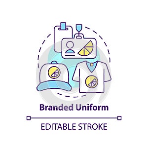 Branded uniform concept icon