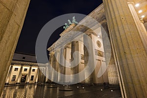 Brandenburg Gate in Berlin in the evening