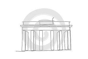 Brandenburg Gate in Berlin Germany line art