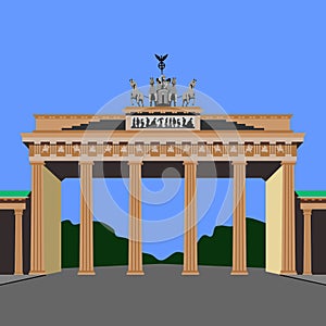 Brandenburg Gate Berlin Germany Vector