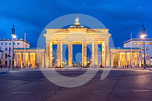 Brandenburg Gate Brandenburger Tor at night, Berlin, Germany